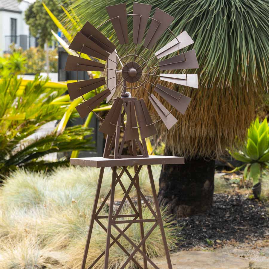 Large Rust Windmill 118cm