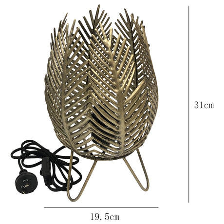 Gold Leaf Table Lamp 19x31cm