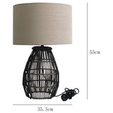 Emporium Rattan Table Lamp 35x55cm