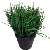 Potted Ornamental Artificial Mondo Dense Green Grass UV Resistant 30cm
