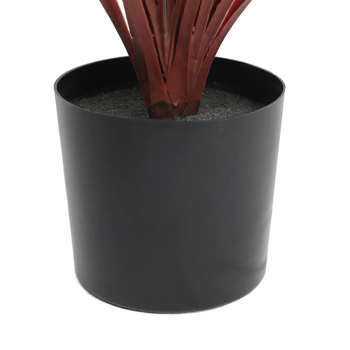Burgundy Potted Artificial Long Grass (Yucca Grass) 75cm UV Resistant