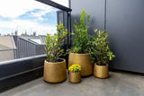 Elegant Gold Planters / Gold Pots Set of 4