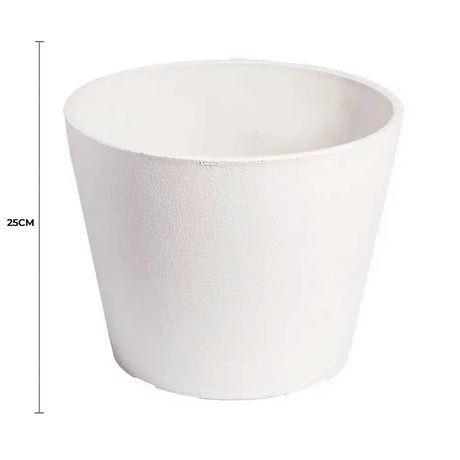 Rendered White Planter Pot 25cm