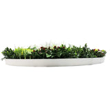 Slimline Artificial Green Wall Disc Art 100cm Colour Fresh UV Resistant (White)