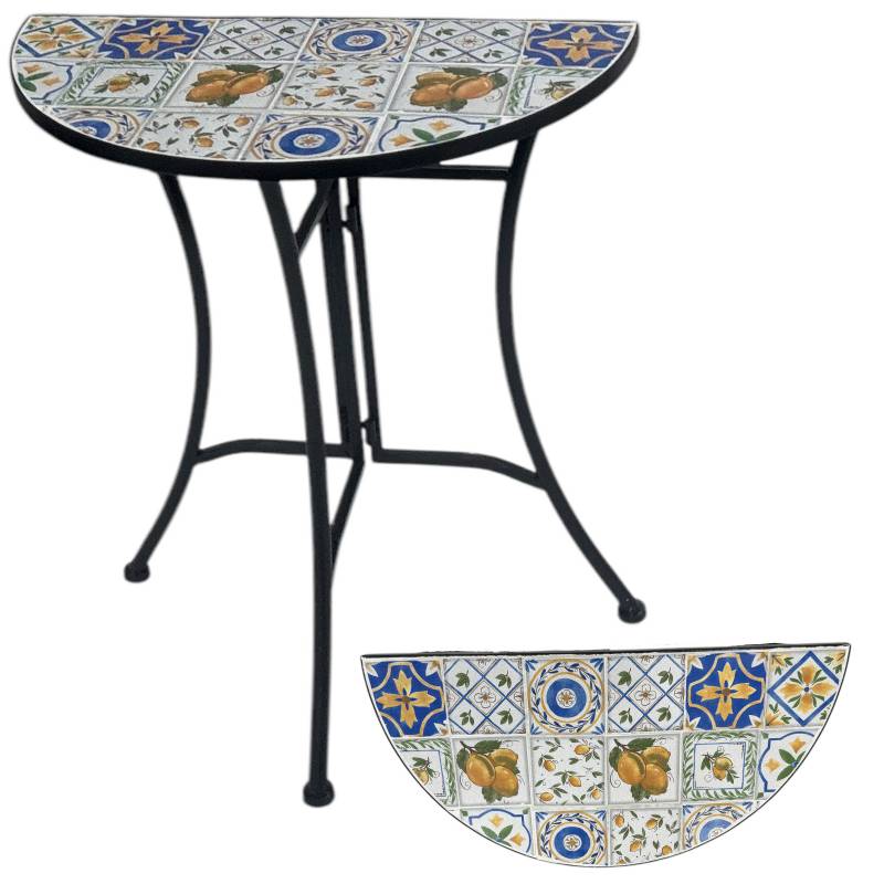 Zen Enclave Outdoor Half Round Table 60x69cm