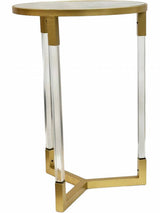 Mirage Side Table w Mirror Top 60cm