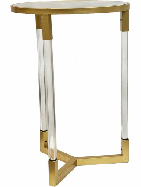 Mirage Side Table w Mirror Top 60cm