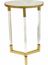 Mirage Side Table w Mirror Top 60cm