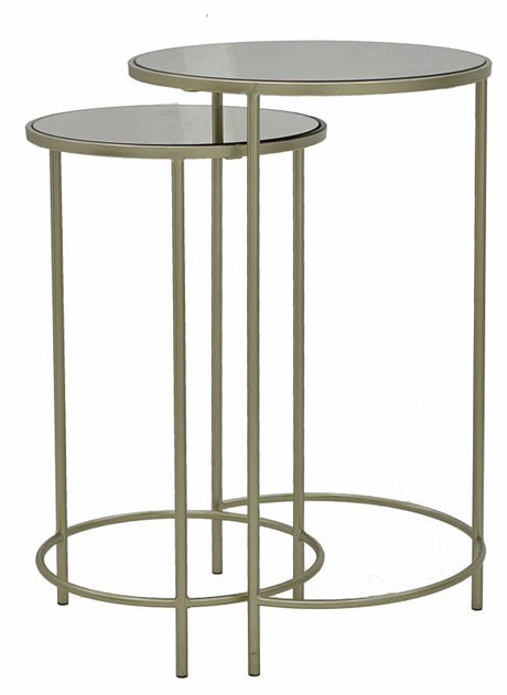 Set 2 Sally Glass Side Table 65cm