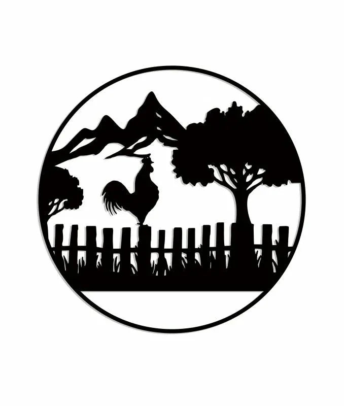 Farm Fence Wall Art 99x99cm