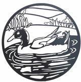 Bulk 4 Round Friendly Duck Wall Art 60cm