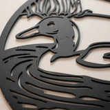 Bulk 4 Round Friendly Duck Wall Art 60cm