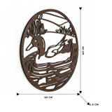 Bulk 4 Round Friendly Duck Wall Art 60cm