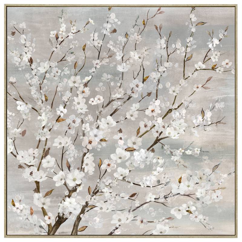 Wood Framed Blossom Canvas Wall Art 80cm