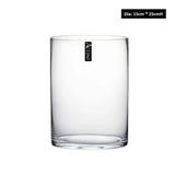 bulk 6 Glass Cylinder Decorative Vase 25cm