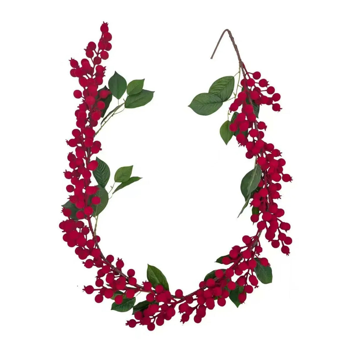 Xmas Flocking Berry Garland 130cm