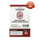 ASMOKE 100% Natural Cherry Wood BBQ Smoker Pellets (9kg / 20lbs)