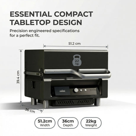 ASMOKE Essential Portable Wood Pellet Grill & Smart Smoker with 47L Premium Mini Fridge Bundle