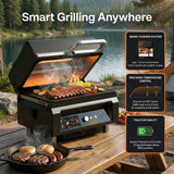 ASMOKE Essential Portable Smart Pellet Grill & Smoker + Assorted Flavors 20LBs (9kg) Premium Wood Pellets (Oak/Cherry/Apple)