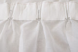 2 Sheer Voile Curtains 530cm wide 230cm long + 30 Hooks New