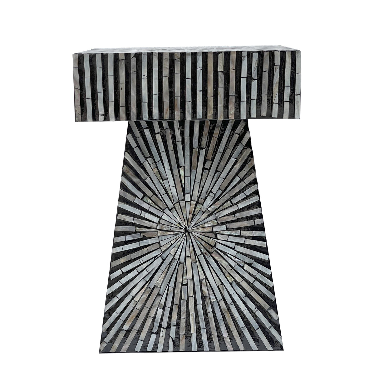Pyramid Mother of Pearl Side Table