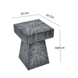 Pyramid Mother of Pearl Side Table