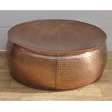 BRONZE LOOK HAMMERED COFFEE TABLE