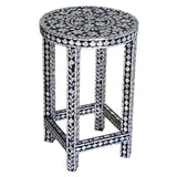 Monochrome Splendour Mother of Pearl Side Table