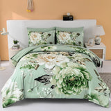 Sage Green Peony Botanica Comforter Quilted Doona Set