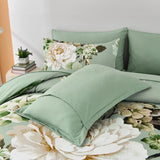 Sage Green Peony Botanica Comforter Quilted Doona Set