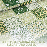 Sage Green Plaid Patchwork Garden Bedspread Coverlet 3 Piece Set