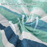 Elegant Coastal Sea Wave Meadow Bedspread Coverlet 3 Piece Set