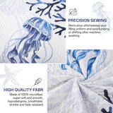 Blue Nautical Coastal Luxe Bedspread Coverlet 3 Piece Set