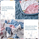 Blue Floral Serenity Bedspread Coverlet 3 Piece Set