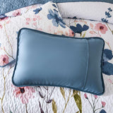 Blue Floral Serenity Bedspread Coverlet 3 Piece Set