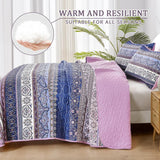 Purple Boho Haven Bedspread Coverlet 3 Piece Set