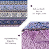 Purple Boho Haven Bedspread Coverlet 3 Piece Set