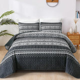 Black Boho Majesty Bedspread Coverlet 3 Piece Set