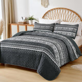 Black Boho Majesty Bedspread Coverlet 3 Piece Set