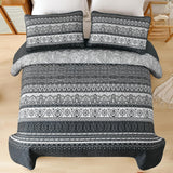 Black Boho Majesty Bedspread Coverlet 3 Piece Set