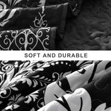 Black Damask Boho Serenity Bedspread Coverlet 3 Piece Set