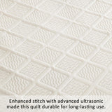 Beige Quilted Royale Bedspread Coverlet 3 Piece Set