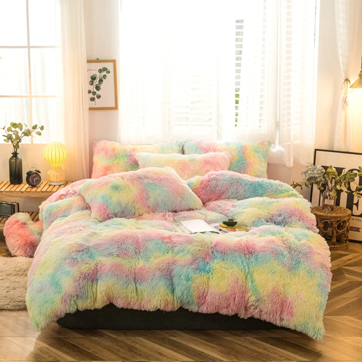 Colorful Plush Madeira Marigold Quilt / Doona / Duvet Cover set