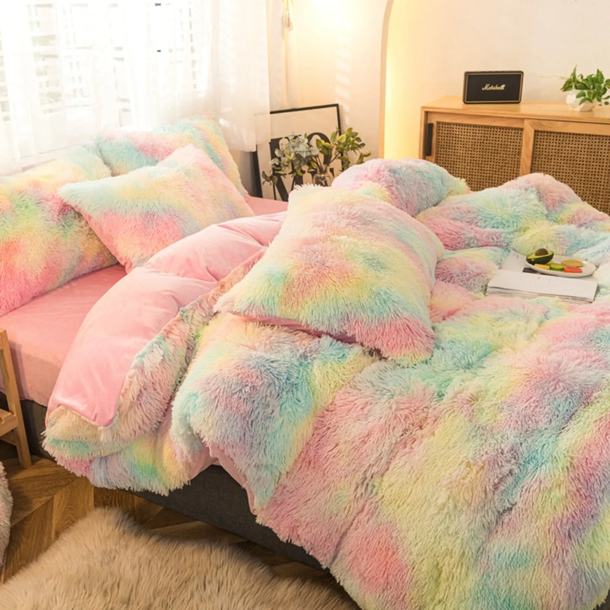 Colorful Plush Madeira Marigold Quilt / Doona / Duvet Cover set