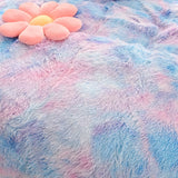 Blue Plush Arabelle Leaf Quilt / Doona / Duvet Cover set
