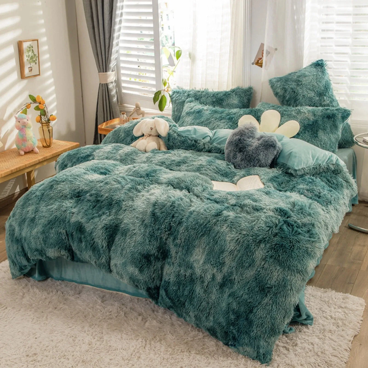 Blackish Green Sabine Charm Quilt / Doona / Duvet Cover set