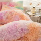 Peach Lilac Cloud Plush Quilt / Doona / Duvet Cover set