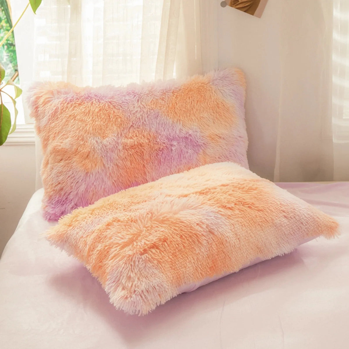 Peach Lilac Cloud Plush Quilt / Doona / Duvet Cover set
