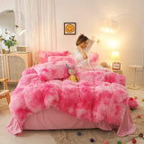 Pink Plush Ophelia Botanical Quilt / Doona / Duvet Cover set