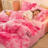 Pink Plush Ophelia Botanical Quilt / Doona / Duvet Cover set